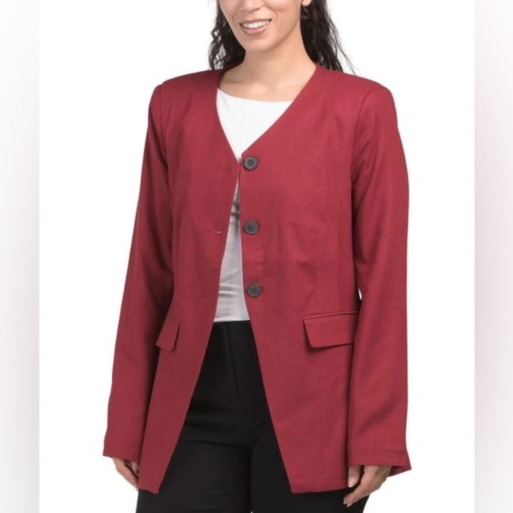 Bagatelle Linen Blend Tailored Jacket